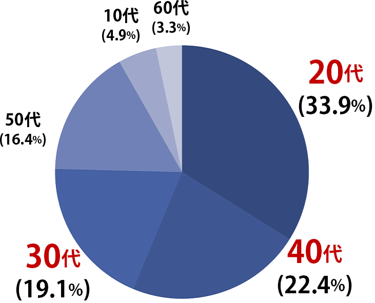 年齢の割合